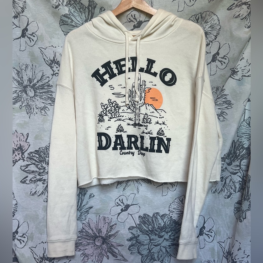 “Hello Darlin’”🤠Cropped Hoodie